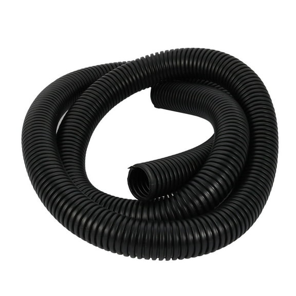 Plastic Flexible Corrugated Conduit Pipe 28mm OD 1.5 Meter Length Black