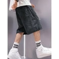 thumbnail image 5 of EMMIOL Men's Y2K Vintage Denim Shorts Ripped Distressed Elastic Waist Loose Fit Jean Shorts Summer Streetwear, 5 of 6