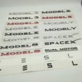 thumbnail image 2 of 1pcs 3D ABS Tesla Model 3 XSY Dual Motor Spacex Car Lettering Tailgate Decal Badge Sticker Decal Accessories, 2 of 5