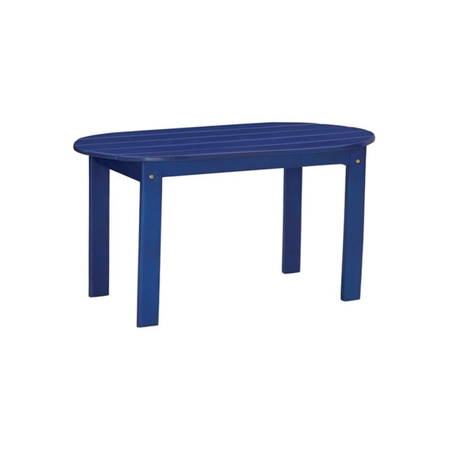Riverbay Furniture Table Basse d'Extérieur en Bois Adirondack Transitionnel, Bleu