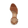 thumbnail image 4 of Naturalizer Women's Dark English Tea Suede Verly Dress Sandals 8M, 4 of 5