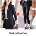 thumbnail image 4 of Conjunto profesional de traje a juego para mujer, chaqueta informal elegante coreana, abrigo, pantalones, ropa femenina de dos piezas, nueva moda de otoño 2025, 4 of 5