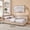 Pink, variant on Harper & Bright Designs Full Size Upholstered Daybed Frame with Backrest and Armrests, Velvet L Shaped Corner Sofa Bed for Bedroom Living Room, Pink
