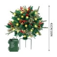thumbnail image 3 of geerera Prelit Christmas Planter Bushes, Lighted Pot Filler Arrangements, Faux Holiday Plants with 40 LED Lights, Outdoor Urn Decor with Stand, for Porch Display, Entryway Decor, Holiday Landscaping, 3 of 8