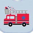 thumbnail image 4 of Inktastic 4th of July Firetruck with Red and Blue Stars Boys or Girls Baby Bib, 4 of 4