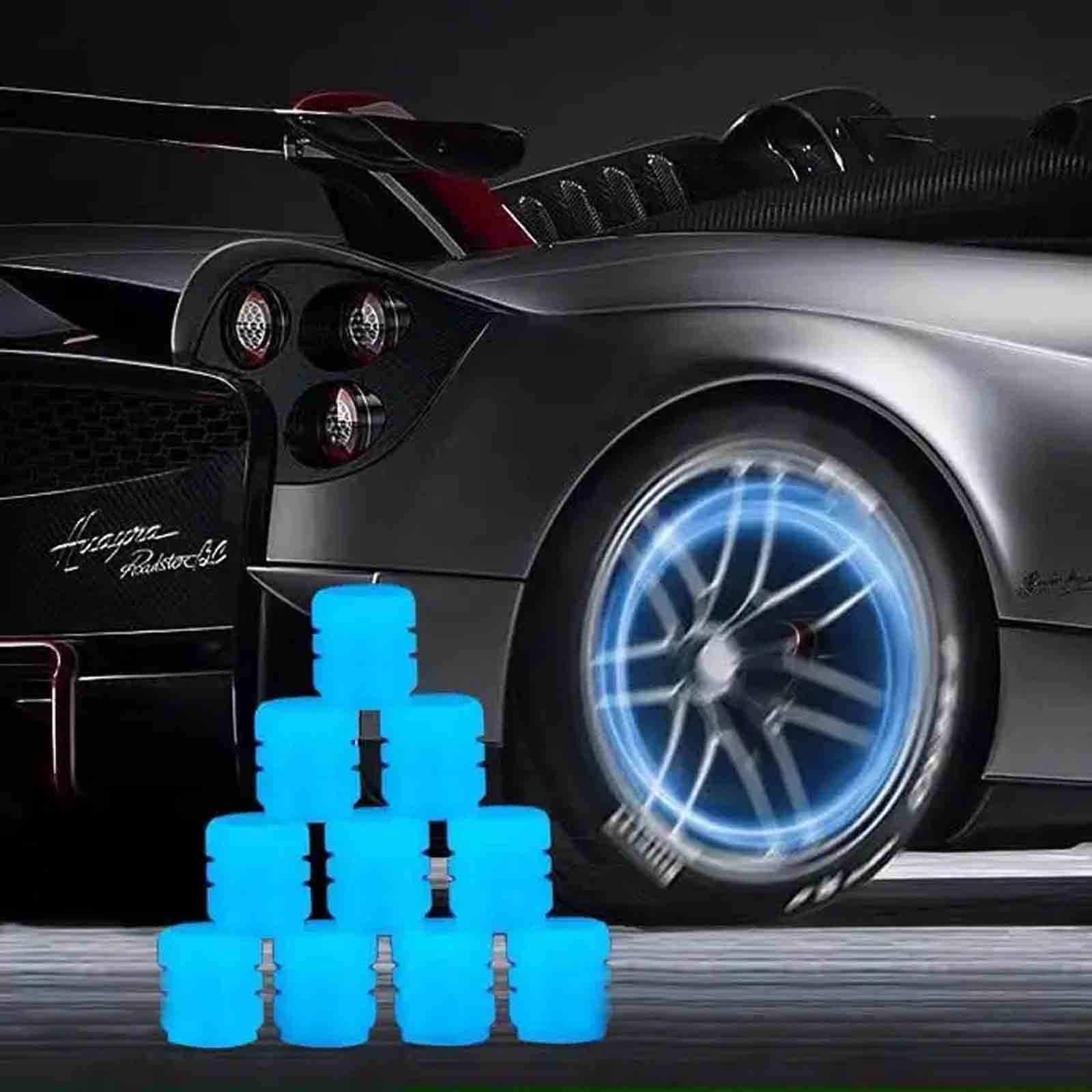 SDJMa Universal Fluorescent Car Tire ValveCaps, 12Pcs Tire ValvesStem