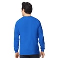 thumbnail image 3 of Gildan Ultra Cotton Long Sleeve T-Shirt for Men, Royal Blue Crewneck Tee, 4 Pack, S, 3 of 5