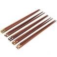 thumbnail image 4 of 5 Pairs Natural Wood Chopsticks Environmental Protection HandCarved Chopsticks Gift Set, 4 of 6
