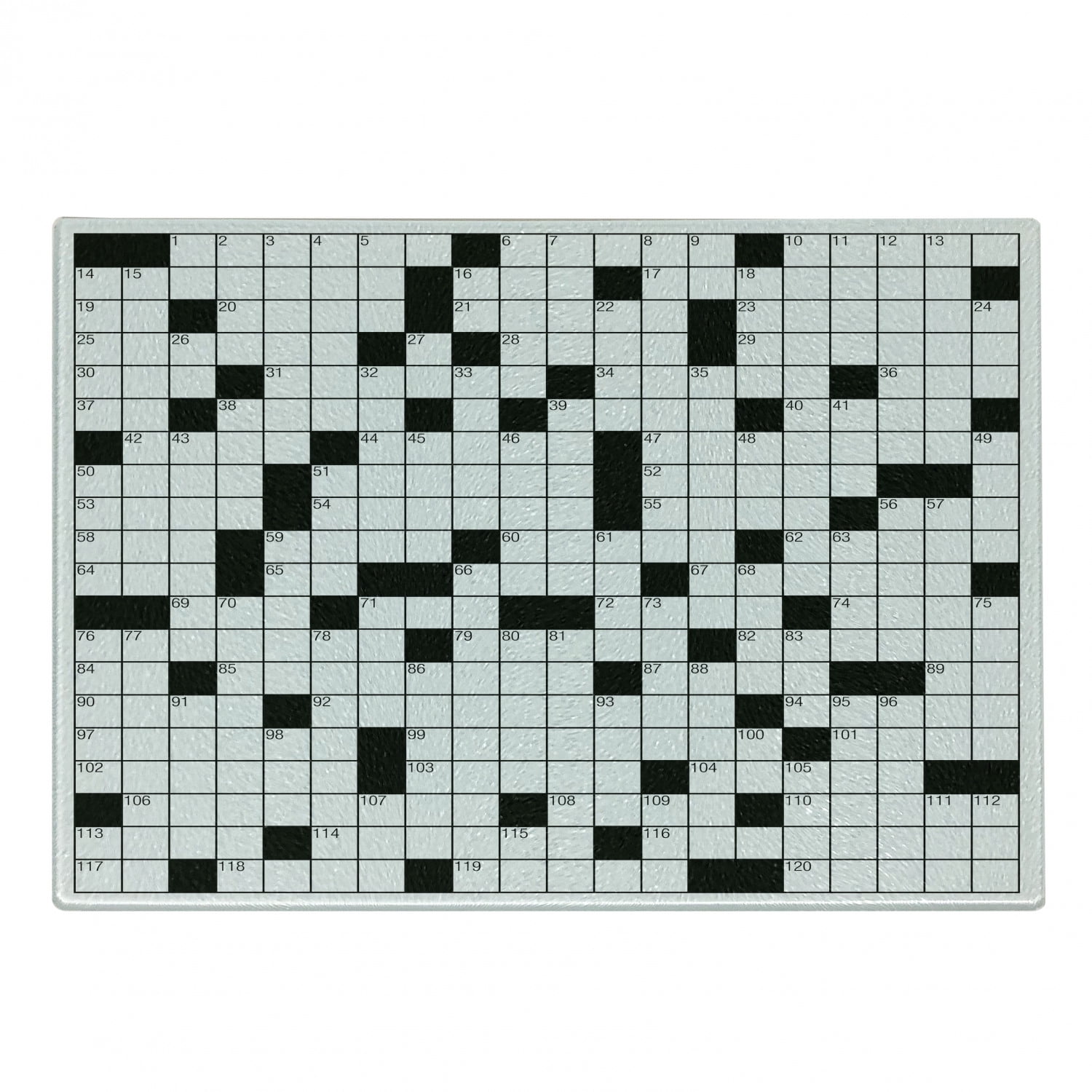 Word Search Puzzle Cutting Board, Classical Crossword Black and White