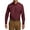 Burgundy, variant on Mens Long Sleeve Carefree Poplin Shirt Cotton Polyester Button Down Collar