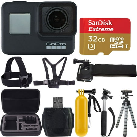 - GoPro HERO7 Black Waterproof Digital Action Camera 4K HD Video 12MP + 32gb Kit