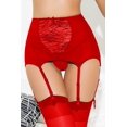 thumbnail image 3 of Zhuge Cinturón de Liguero Mujer, Cintura Alta en Malla Vintage con Tirantes Ajustables y Clip Metal, Sin calcetines y bragas,El estilo B,Talla S Rojo, 3 of 3