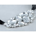 thumbnail image 2 of Acrylic Crystal Gem Bead Jewel Cluster Mini Bib Ribbon Fashion Costume Necklace, 2 of 5