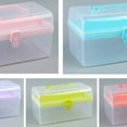 thumbnail image 2 of ACDANC Storage Totes,Transparent Plastic Containers with Lids,Portable Double Deck,Pink, 2 of 4