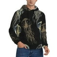 thumbnail image 2 of Wukai Jellyfish Print Men Hoodies Fleece Sweatshirts Long Sleeve Sweaters Pullover Fall Outfits Winter Clothes-Medium, 2 of 7