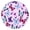 Pink Butterfly Pattern, variant on Purple Butterfly Flower Butterfly Pattern Round Fitted Tablecloth with Elastic Edge,Dining Table Cover Waterproof,Outdoor Round Tablecloth for Camping,Dining,Indoor and Outdoor