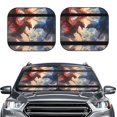 thumbnail image 2 of Windshield Sun Shade, Cloud Red and Blue Dragon Foldable Car Sun Shade Windshield for Front, 2 Pieces, 2 of 7