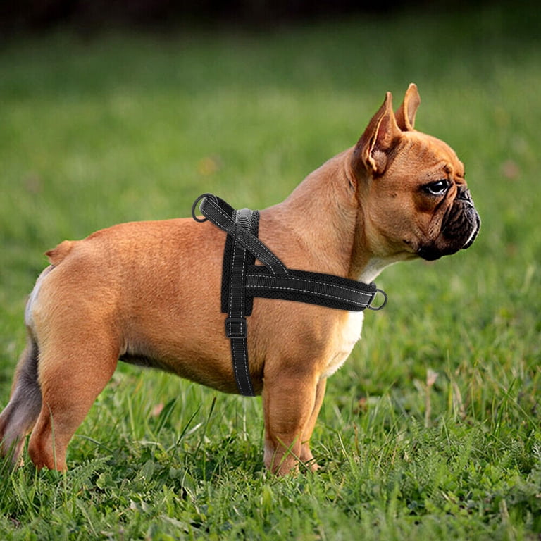 No Pull Front Leading Dog Harness Reflective Soft Plush Padded Vest Quick Fit L