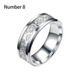 thumbnail image 3 of Qarigey Anillo para hombre, chapado en acero inoxidable, decorativo, para adultos, joyería de mano, decoración informal para festivales, regalo Ropa, zapatos y accesorios Miscelánea Plata Talla 8 Qarigey  AP014587-03, 3 of 6