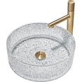 thumbnail image 5 of CastelloUSA Stadium 16" Round Basin Glass Crystal Bathroom Vessel Sink, 5 of 8