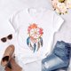 thumbnail image 4 of Pntutb Blusa de manga corta informal con estampado vintage de verano para mujer Pntutb Pntutb-5629, 4 of 5