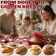 thumbnail image 5 of Ktaxon 5QT Enameled Cast Iron Dutch Oven with Upgraded Textured Handles, Candy-Shaped Sourdough Bread Baking Pot, Oven Safe to 500°F, Cherry Red, 5 of 14