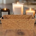 thumbnail image 4 of Seagrass Woven Rectangle Basket Hand Woven Basket Desktop Woven Storage Basket, 4 of 5
