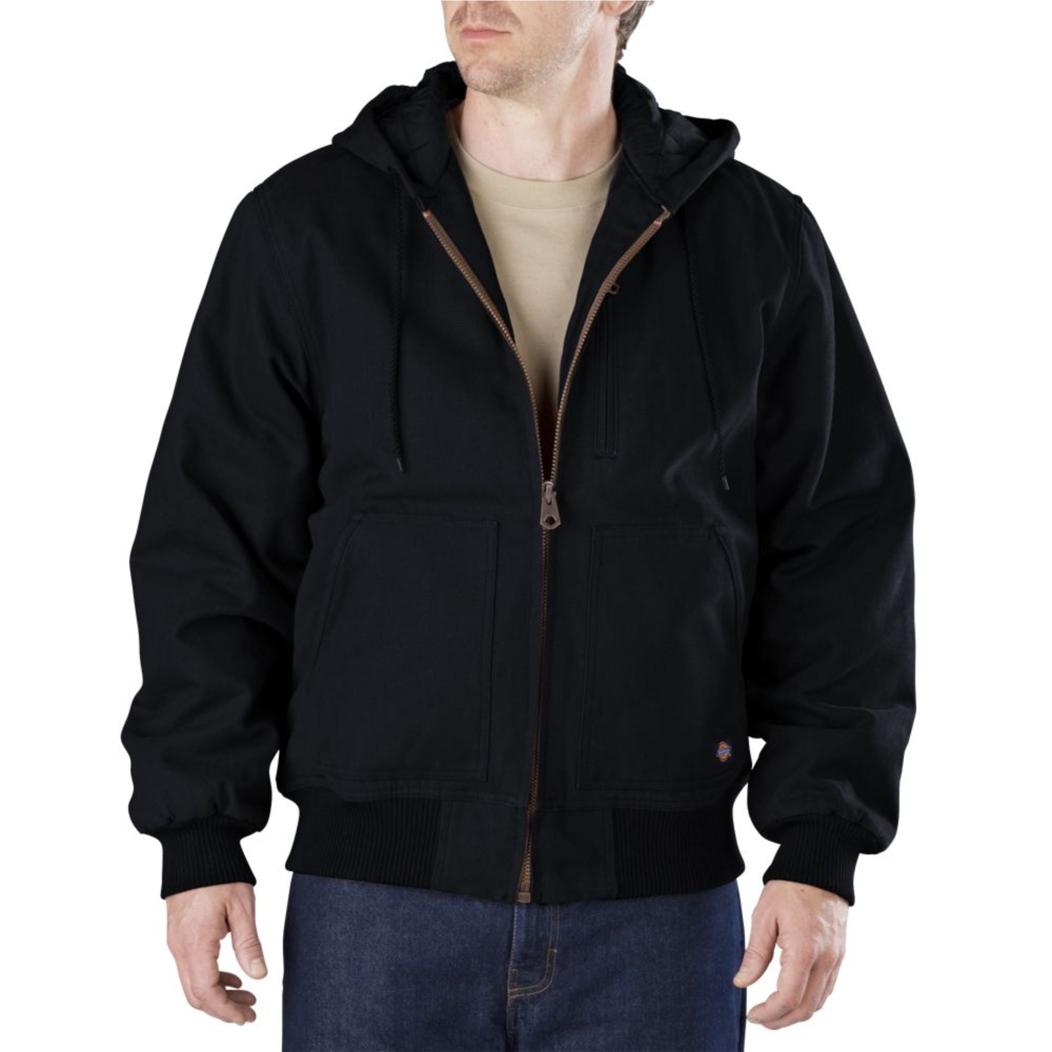 Dickies Tj245 Sanded Duck Hooded Jacket-Black-2T - Walmart.com