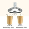 thumbnail image 4 of Furniture Levelers 15mm to 22mm Adjustable Height M10 x 17mm Threaded, 4Pcs, 4 of 5