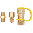 thumbnail image 1 of Juego de conexión rápida para gases naturales Latón macizo Rosca de tubo de 3/8 '' x Abanopi Cabeza de la conversión del tanque de, 1 of 6