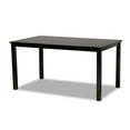 thumbnail image 4 of Baxton Studio Gervais Modern and Contemporary Sand Fabric Upholstered and Dark Brown Finished Wood 7-Piece Dining Set, 4 of 7