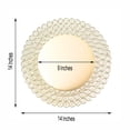 thumbnail image 6 of BalsaCircle 14" Gold Acrylic Wooden Textured Round Metal Charger Plates Crystal Beads, 6 of 6