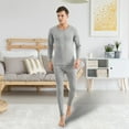 thumbnail image 3 of Mens Thermal Underwear Set, iMounTEK Fleece Long Johns Top Bottom for Men Cold Winter, Grey M, 3 of 6