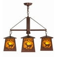 thumbnail image 3 of Meyda Tiffany 164573 Deer At Dawn 4 Light 28" Wide Chandelier - Rust, 3 of 6
