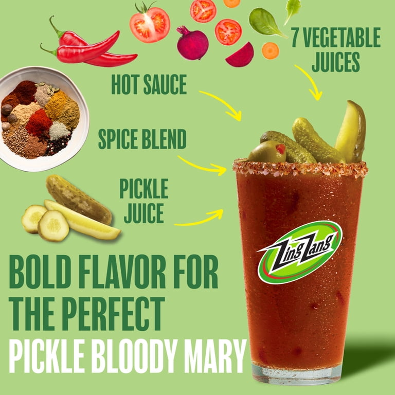 Zing Zang, Bloody Mary Mix, 32 Fl Oz Bottle, Dill Pickle - Walmart.com