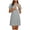 Gray, variant on ShomPort Nursing Nightgown Breastfeeding Short Sleeve Round Neck Solid Color Maternity Sleepwear for Breastfeeding