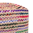 thumbnail image 6 of Simpli Home Simpli Home Margo 20 inch Wide Boho Pouf in Multicolor Natural Jute/Cotton Chindi, Assembled, 6 of 6