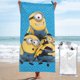 thumbnail image 1 of Toalla de baño Minions, toalla de playa de microfibra de secado rápido, toalla de baño de gran tamaño a prueba de arena para adultos y niños, accesorios de playa para viajes y campamentos para, 1 of 8