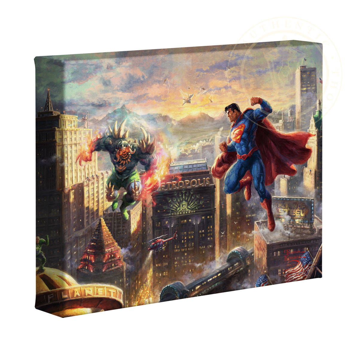 Thomas Kinkade Studios DC Super Hero Fine Art Superman Man of Steel 8