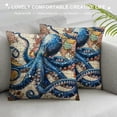 thumbnail image 2 of Vintage Octopus World Map Throw Pillow Cover or Couch Sofa Bed, 2 of 5