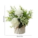 thumbnail image 3 of Decoración del hogar, adornos, ramo de rosas artificiales, rosas de seda en maceta con pequeño jarrón de cerámica, decoración de flores falsas para mesas, hogar, fiesta, oficina, cocina, comedor, boda, 3 of 6