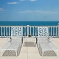 thumbnail image 6 of GoDecor Cast Aluminum Recling Lounger Chair for Poolside, Patio Single Sunded with Adjustable Backrest, White, 6 of 9