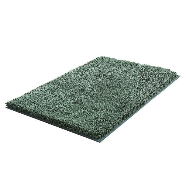 Alfombras de baño de chenilla de lujo, alfombra de baño peluda extra suave y absorbente, lavable a máquina, alfombras de felpa antideslizantes para bañera, 19,6 x 31,5 pulgadas