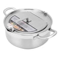 thumbnail image 3 of Tempura Deep Fryer Pot, 304 Stainless Steel Kitchen Fryer Tempura Deep Frying Pan, For Kitchen Cooking Chicken,Shrimp,French Fries ANGGREK Descripción de la referencia, 3 of 5