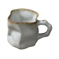 thumbnail image 4 of GROWTH TANK Mug Irregular Tea Ceremony Accessories Holiday Gift Rough Pottery Coffee Mug white, 4 of 9