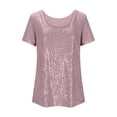 thumbnail image 4 of StSilkitty Garçons Filles Fête Danse T-Shirts Manches Courtes Col Rond Blouses Couleur Unie Léger Confortable Doux Hauts, 4 of 4