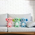 thumbnail image 5 of Axolotl Plush Toy, 9.84” Soft Cute Axolotl Stuffed Cotton Plush Pillow Kawaii Salamander Animal for Boys Girls Kids Gift, Fun Décor & Gift - Birthday Gifts for Boys Girls Kids Adults (Green), 5 of 11