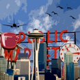 thumbnail image 4 of CafePress - Seattle Icons Tote Bag - Unisex Canvas Tote Bag, Beige, 1-Piece, 4 of 8