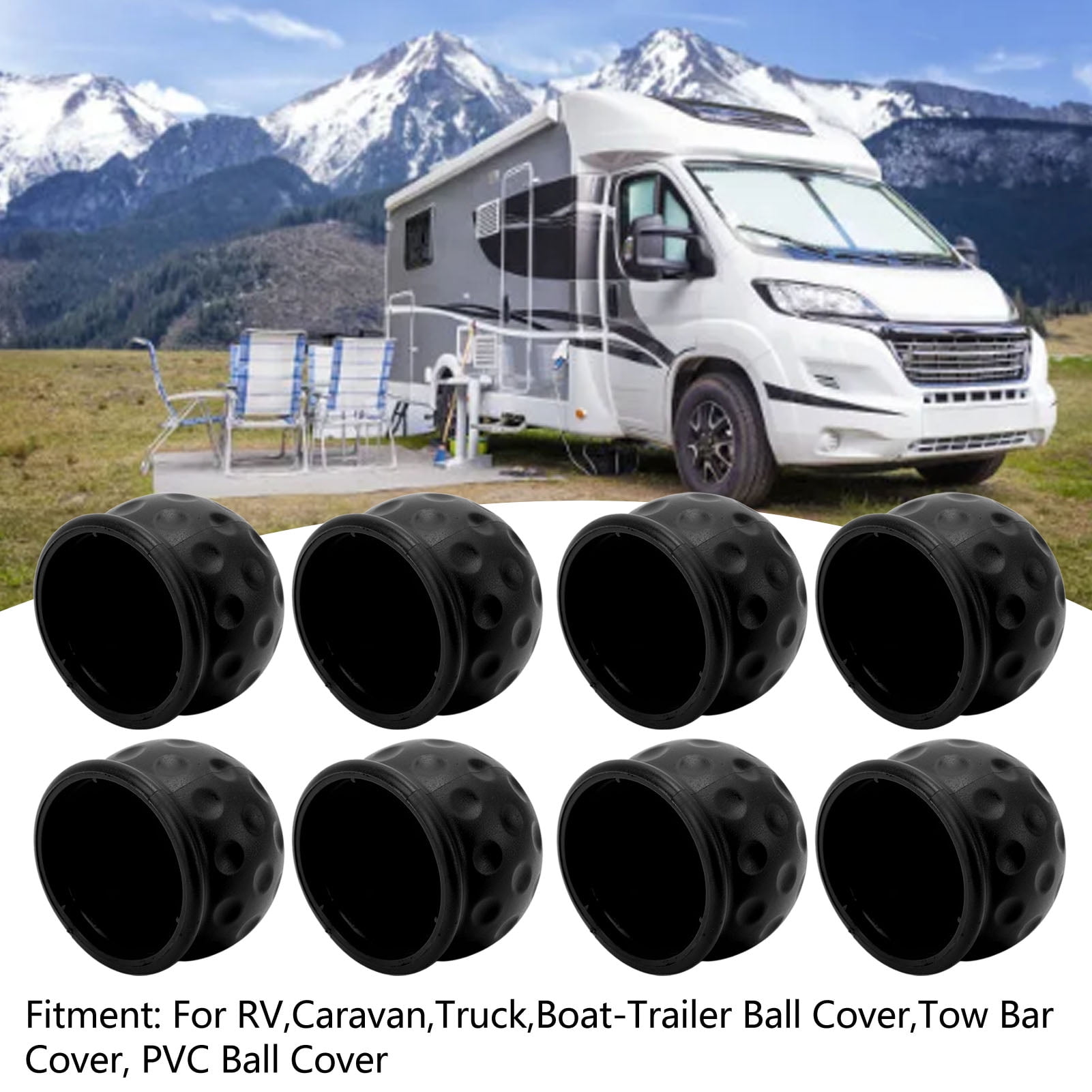 JNNJ 2 Pieces Trailer Hitch Protection Cap, Universal Tow Bar Cover Cap, Waterproof Dustproof Towball Sleeve Cap Suitable For Car Ball Hitch