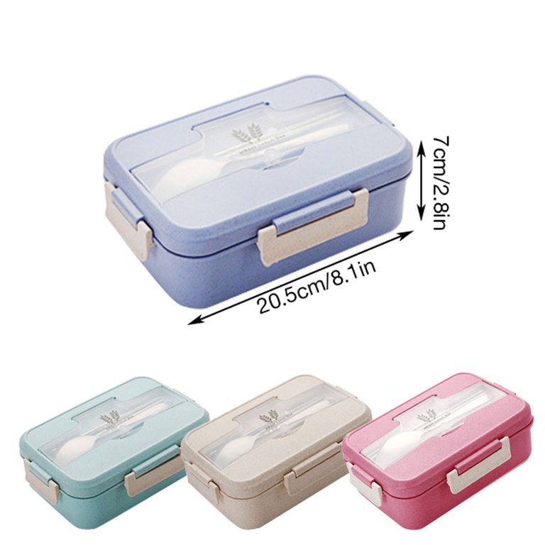 3 Food Box Wheat Microwave Box Straw Container layer 900ML Leakproof Lunch  Bento Kitchen，Dining & Bar Large Food Storage Containers Kids Food Tray Small  Containers for Organizing Laundry Organization 